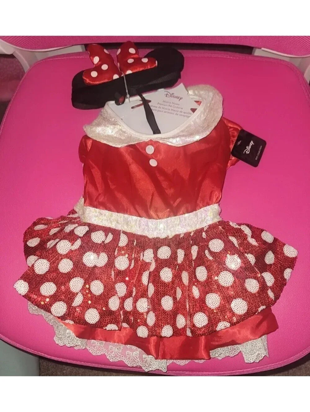 A LEADING ROLE x DISNEY MINNIE MOUSE PREMIUM PET COSTUME - LARGE - NEW